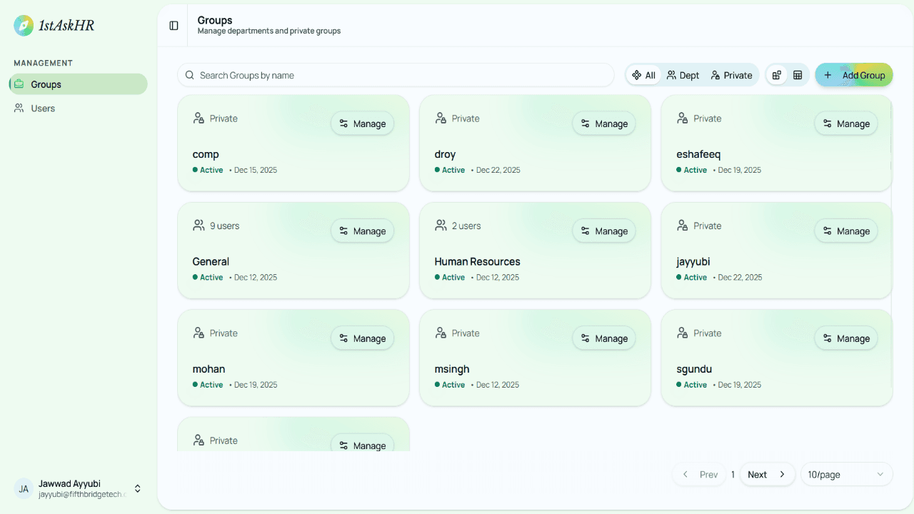 Unified admin control